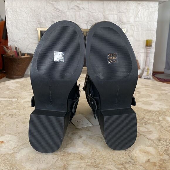 NWT Design Concept Studio Leather Studded Motorcycle Harness Boots - Picture 12 of 14